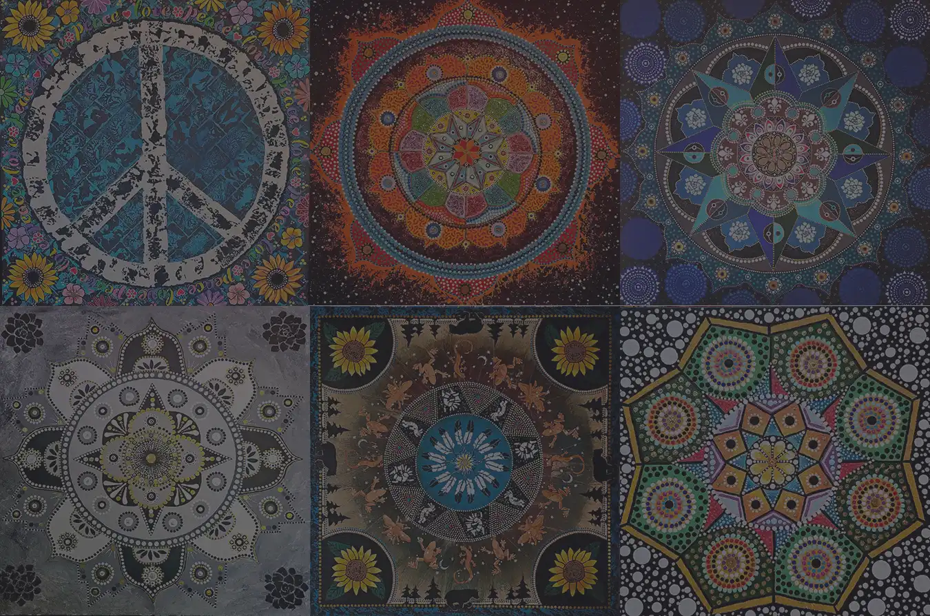 Mandala Art by Artist Allen Davis, Aboriginal Art, Inspirational Art, Colorado Artist